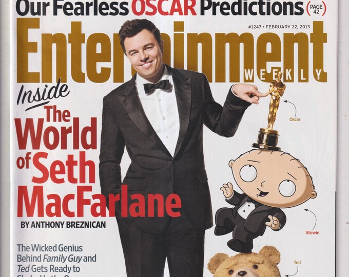 Entertainment Weekly February 22, 2013 World of Seth MacFarlane, Hosting Tips From Stewie, (Magazine: Movies, TV)