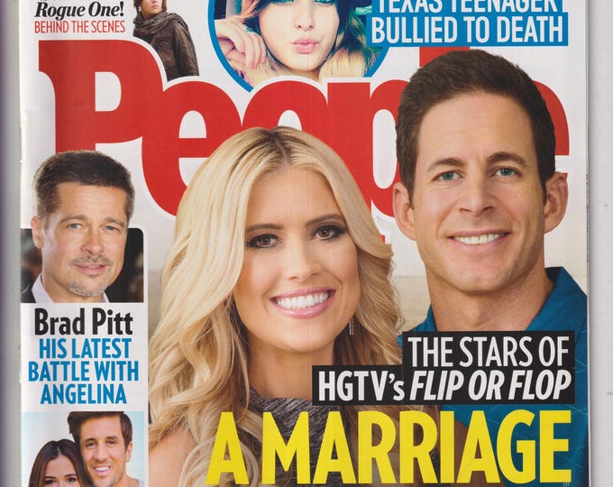 People December 26, 2016 Christina and Tarek El Moussa, Brad Pitt, JoJo Fletcher and Jordan Rodgers (Magazine:  Celebrity, Gossip)