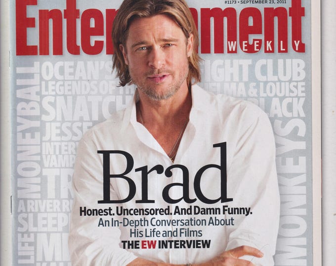 Entertainment Weekly September 22, 2011 Brad Pitt. Honest. Uncensored. And Damn Funny  (Magazine: Movies, TV, Celebrities)