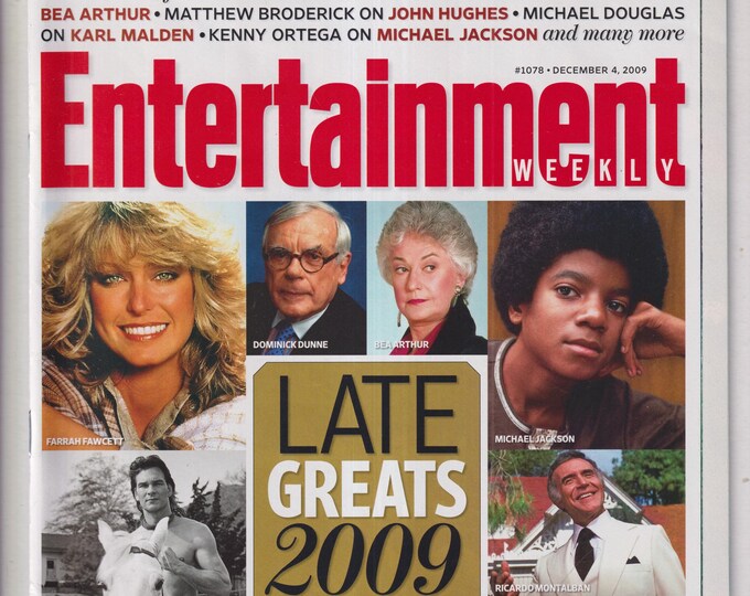 Entertainment Weekly December 4, 2009 Late Greats Michael Jackson, Farrah Fawcett, Patrick Swayze (Magazine: Music, Film, TV, Celebrities)