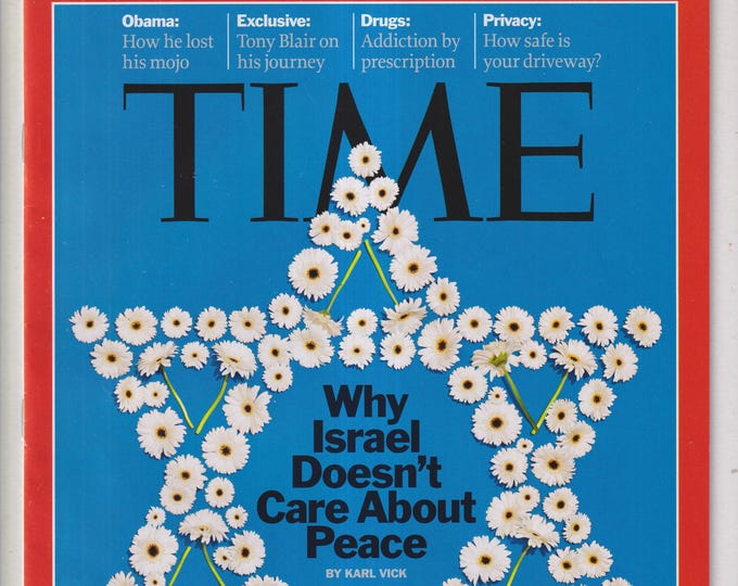 Time  September 13, 2010 Israel, Obama, Tony Blair, Drug Addiction, Privacy (Magazine: Current Events, Politics)