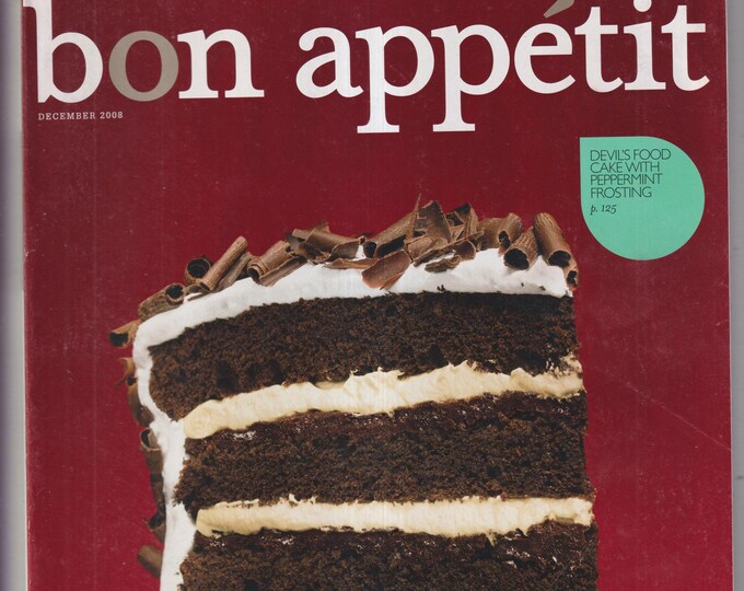 Bon Appetit December 2008 Celebrate, Christmas Dinner, Dazzling Desserts, Hanukkah Latkes (Magazine: Cooking Recipes)