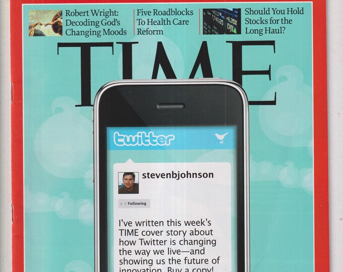 Time June 15, 2009 How Twitter is Changing How We Live, God's Changing Moods, Health Care Reform (Magazine: Current Events, Politics)