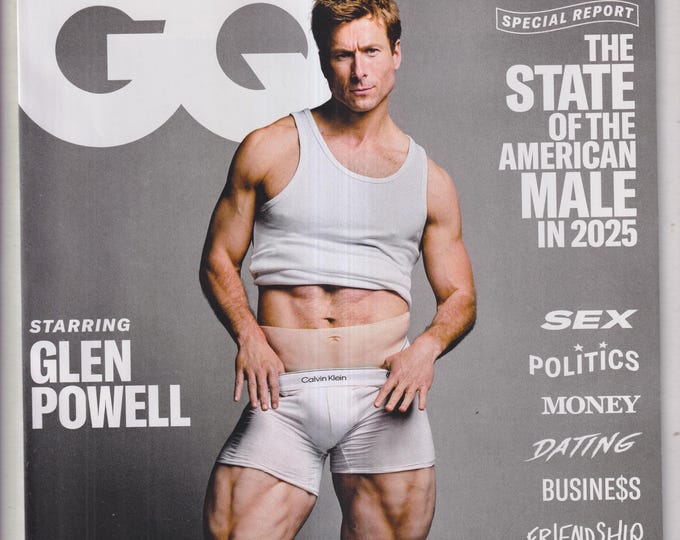 GQ October 2025 Glen Powell The State of the American Male in 2025 (Magazine: Men's, Lifestyle)