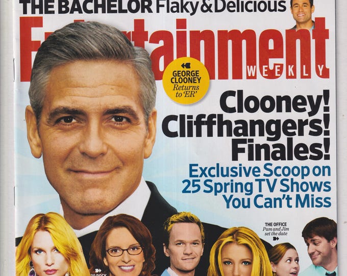 Entertainment Weekly March 13, 2009 George Clooney! Cliffhangers! Finales! Exclusive Scoop 25 TV Shows (Magazine: Movie, Music, Celebrity)