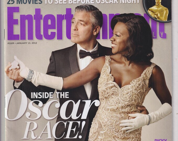 Entertainment Weekly January 13, 2012 George Clooney, Viola Davis, Ricky Gervais, Spartacus,  Andy Cohen (Magazine: Movies, TV, Celebrities)