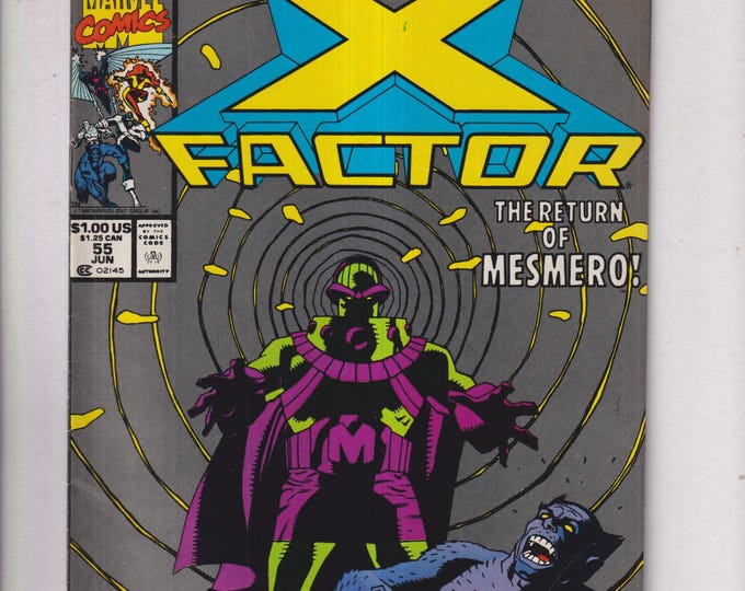 X Factor #55 June 1990  The Return of Mesmero! (Comic: Marvel, Superheroes,  Action, Adventure)