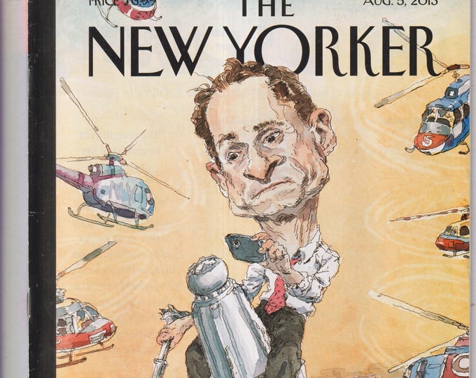 The New Yorker August 5, 2013 Carlos Danger Cover, Daughters of Texas, Goggle Glasses, Trial by Twitter,  (Magazine: General Interest)