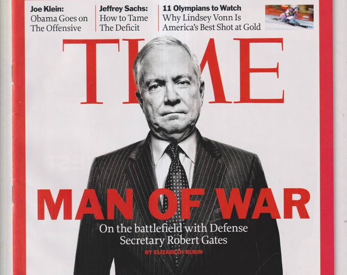 Time February 15, 2010 Robert Gates Man of War, Obama, The Deficit, Lindsey Vonn, Olympics (Magazine: Current Events, Politics, News)