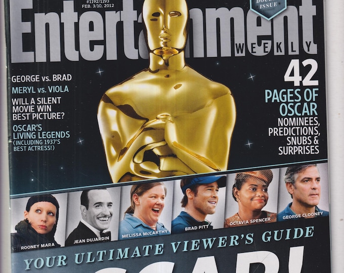 Entertainment Weekly February 3-10, 2012 Oscar Guide! 42 Pages of Oscar, Oscar's Living Legends (Magazine: Movies, TV, Celebrities)