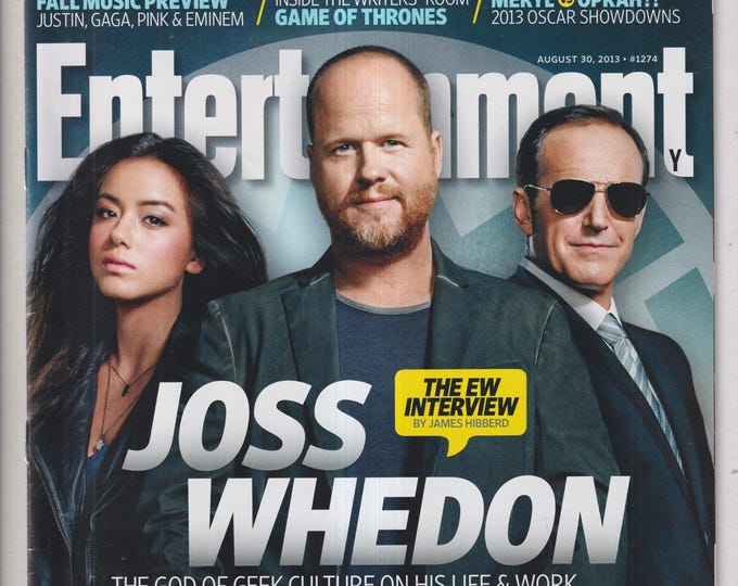 Entertainment Weekly August 30, 2013 Joss Whedon, Fall Music Preview, Game of Thrones, Meryl vs Oprah? (Magazine: Movies, TV, Music)