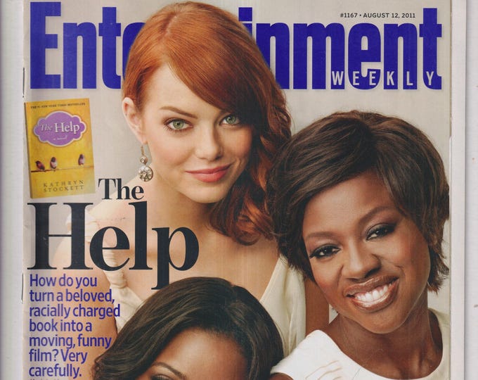 Entertainment Weekly August 12, 11 Emma Stone, Viola Davis, Octavia Spencer, The Help, Glee (Magazine: Movies, Celebrities)