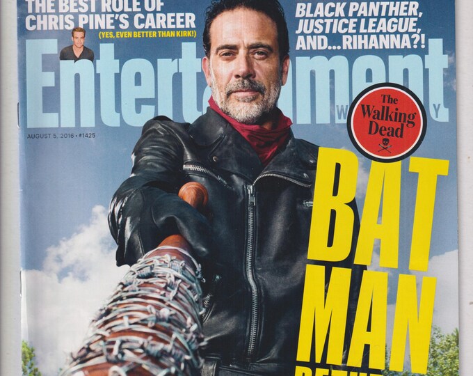 Entertainment Weekly August 5, 2016 Jeffrey Dean Morgan, Negan Walking Dead, Chris Pine, Black Panther (Magazine: Movies, TV, Celebrities)