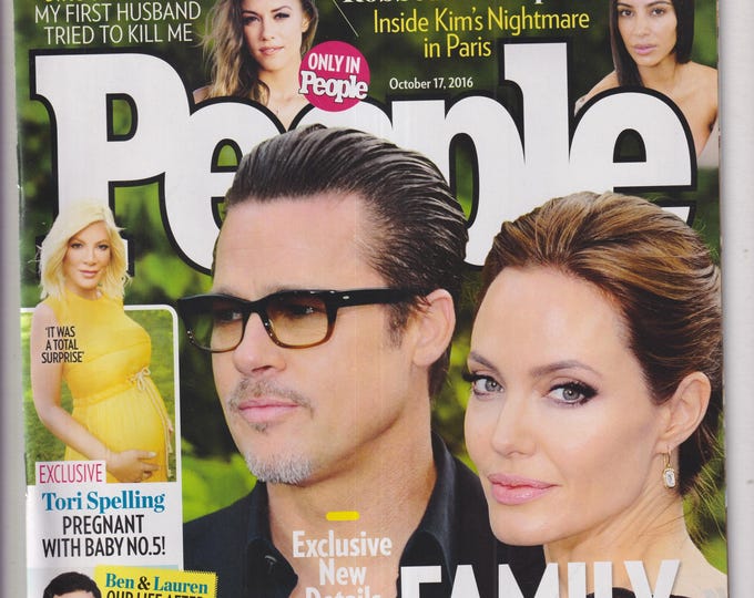People October 17, 2016  Brad Pitt & Angelina Jolie, Tori Spelling, Kim Kardashian, Jana Kramer (Magazine: Celebrity, Gossip)
