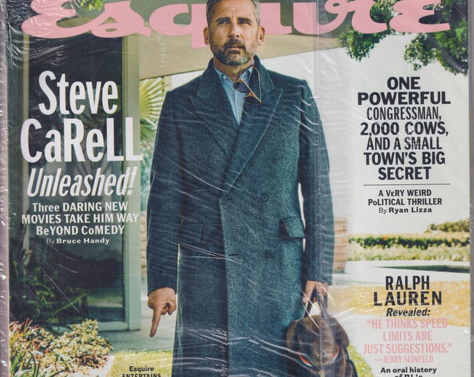 Esquire November 2018 Steve Carell Unleashed!, Ralph Lauren, Home Bars, Very Weird Political Thriller (Magazine: Men's, Lifestyle)
