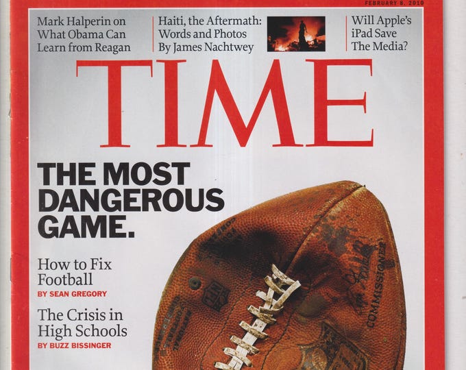 Time February 8, 2010 Football The Most Dangerous Game, Obama, Haiti The Aftermath, Apple's iPad (Magazine: Current Events, Politics, News)