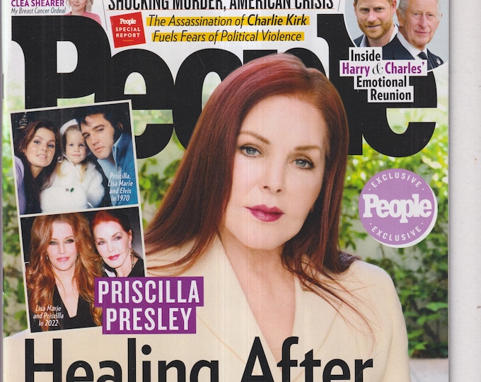 People September 29, 2025 Priscilla Presley, Clea Shearer, Charlie Kirk, Harry & Charles (Magazine: Celebrity)