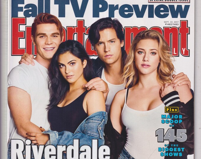 Entertainment Weekly September 22, 2017 Riverdale Cast K. J. Apa, Lili Reinhart, Camila Mendes, Cole Sprouse  (Magazine: Movies, TV, Music)