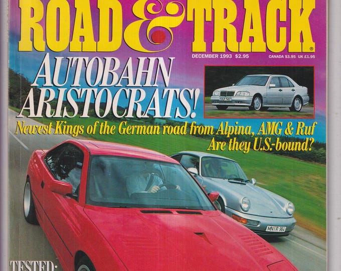 Road & Track Magazine: December 1993, Alpina AMG RUF German Cars