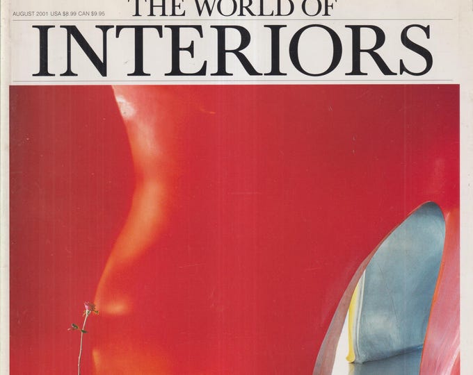 World of Interiors August 2001 A Tale of Alhambra, Isamu Noguchi's Ruggedly Elegant Japanese Garden (Magazine: Interior Design, Home Decor)