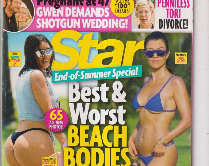 Star September 2017 Beach Bodies, Gwen Stefani, Tori Spelling (Magazine: Celebrity, Gossip)