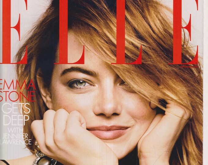 Elle September 2018 Emma Stone Gets Deep With Jennifer Lawrence (Magazine: Fashion, Lifestyle)