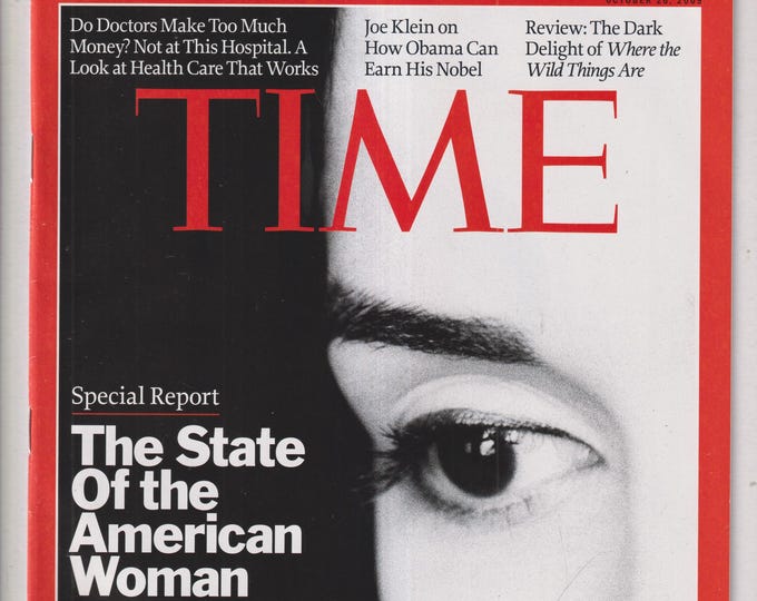 Time October 26, 2009 The State of the American Woman, Doctors, Where The Wild Things Are, Obama (Magazine: Current Events, News, Politics)