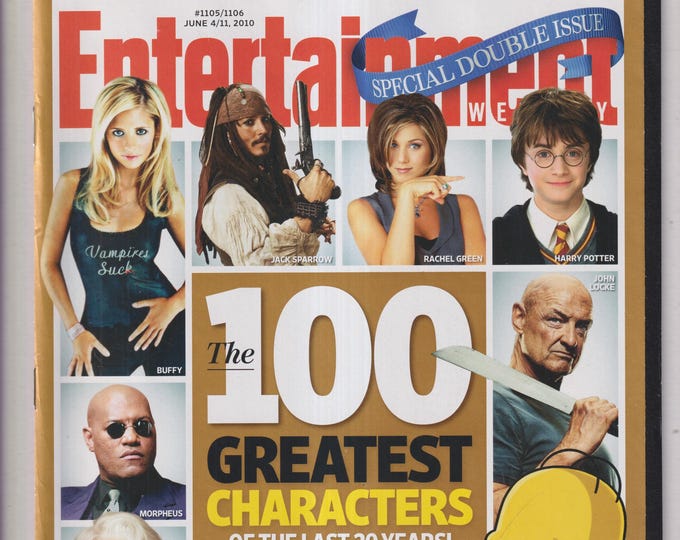 Entertainment Weekly June 4-11, 2010 The 100 Greatest Characters, Johnny Depp, Daniel Radcliffe,   (Magazine: Movies, Celebrities)