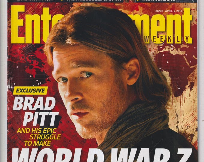 Entertainment Weekly April 5, 2013 Brad Pitt World War Z,  Big Late Night Fight, Vampire Diaries, Wolverine (Magazine: Movies, TV)