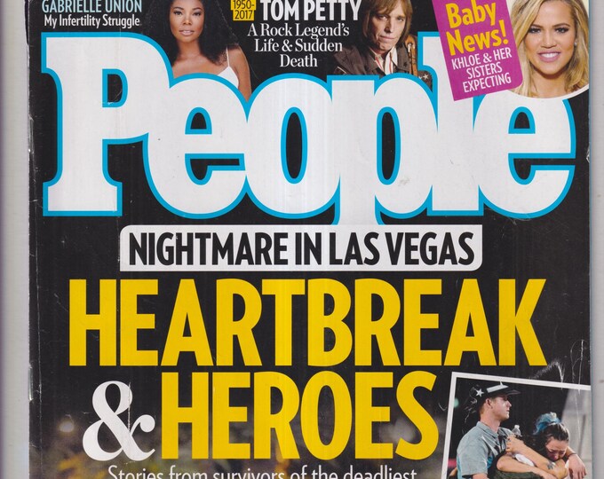 People October 16, 2017 Las Vegas Nightmare, Gabrielle Union, Tom Petty, Khloe Kardashian (Magazine: Gossip, Celebrity, True Crime)