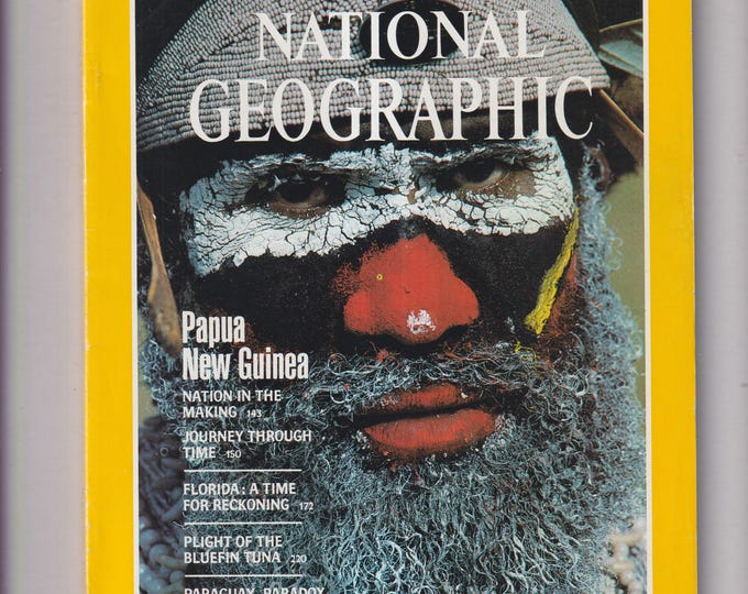National Geographic  August 1982 Papua New Guinea, Florida, Bluefin Tune, Paraguay (Magazine: Geography, General Interest)