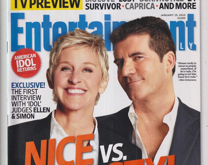 Entertainment Weekly January 15, 2010 Ellen DeGeneres, Simon Cowell, American Idol, Avatar, Titanic (Magazine: Music, Film, TV, Celebrities)