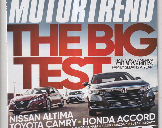 MotorTrend May 2021  Ford Raptor, The Big Test Nissan Altima Toyota Camry Honda Accord(Magazine: Automotive, Cars)