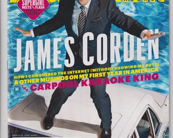 Entertainment Weekly March 25, 2016 James Corden, Hogwarts Goes Hollywood (Magazine: Film, TV, Music, Celebrities)