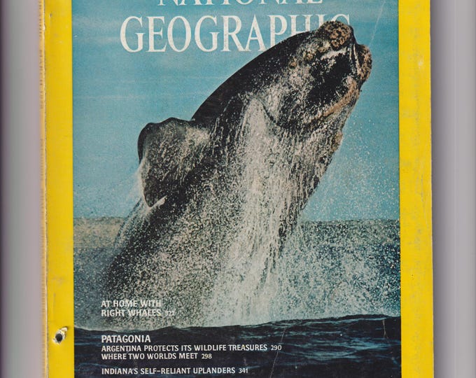 National Geographic March 1976 Whales, Patagonia, Indiana, Canterbury, Solar Power, Frost, Sicily  (Magazine: Geography, General Interest)