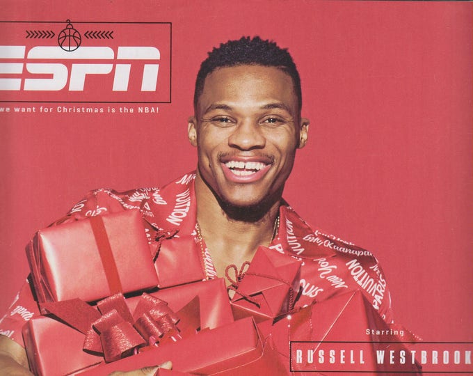 ESPN December 25, 2017 Starring Russell Westbrook The Gift That Keeps Giving (Magazine: Sports)
