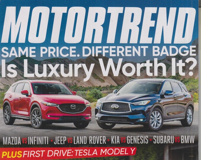 MotorTrend August 2020 Same Price. Different Badge. Is Luxury Worth It?   (Magazine: Automotive, Cars)