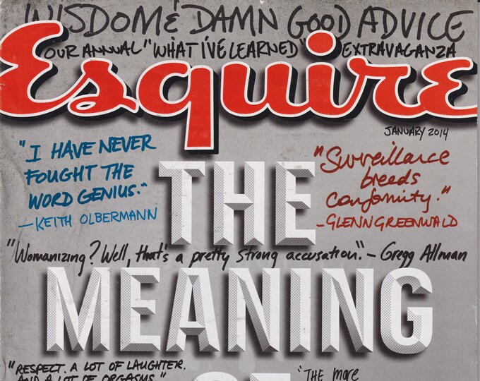 Esquire January 2014 The Meaning of Life  (Magazine: Men's, General Interest)