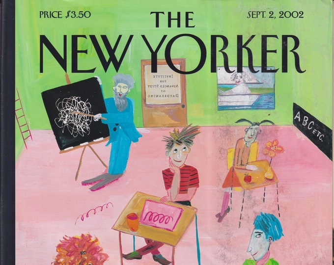 The New Yorker September 2, 2002 School Daze Cover, Stuck in Traffic, Beyond Plunder Dome (Magazine: General Interest)