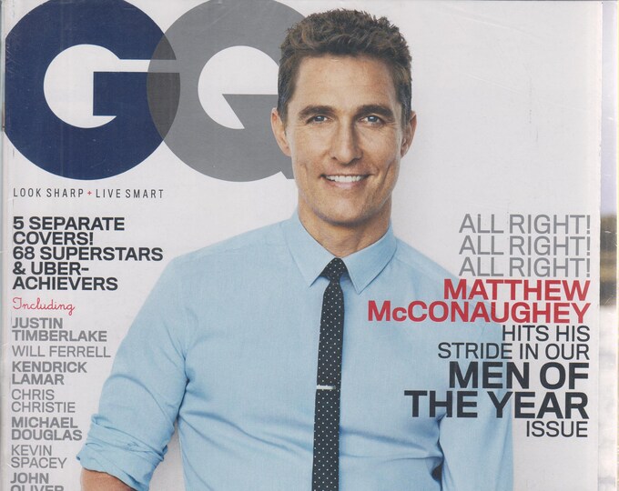 GQ December 2013 Matthew McConaughey All Right! All Right! All Right! (Magazine: Men's Interest)