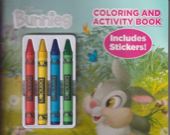 Disney Bunnies Easter Fun   Coloring and Activity Book (With Crayons & Stickers)  (Softcover: Children Ages 4-8) 2017