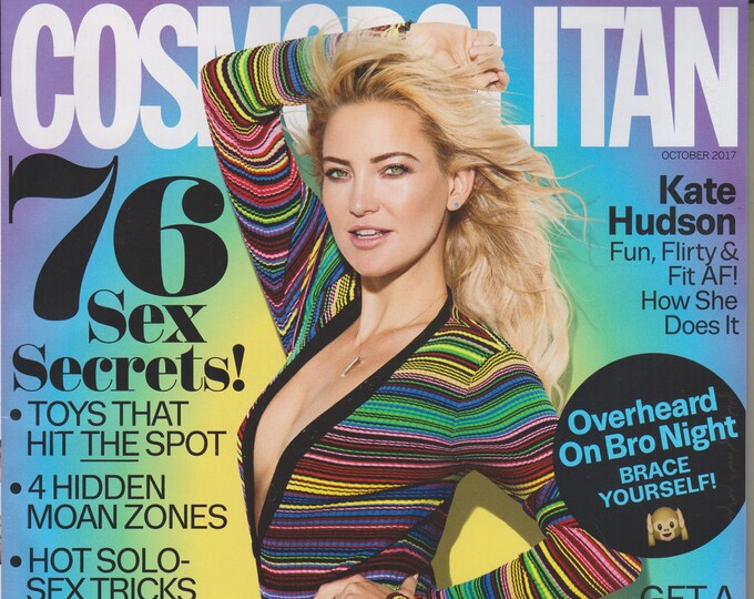 Cosmopolitan October 2017 Kate Hudson Fun Flirty & Fit AF! - The Wellness Issue (Magazine: Lifestyle)