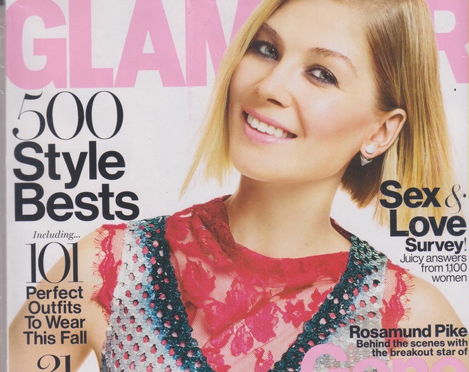Glamour October 2014 Rosamund Pike Behind the Scenes of Gone Girl  (Magazine: Women's)