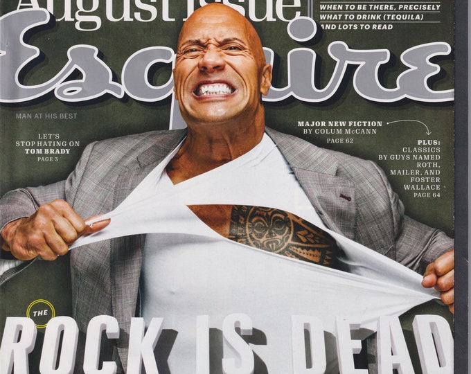 Esquire August 2015 Dwayne Johnson - The Rock is Dead Long Live Dwayne Johnson  (Magazine: Men's, General Interest)