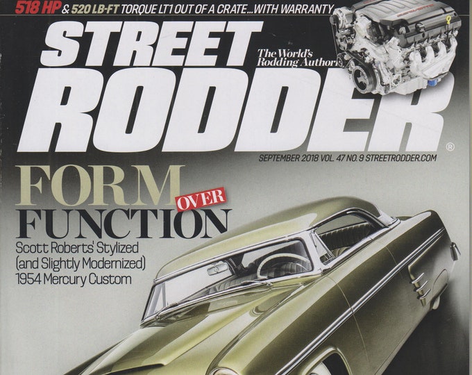 Street Rodder September 2018 Form over Function - Scott Roberts' Stylized (and Slightly Modernized) 1954 Mercury Custom (Magazine: Hot Rods)