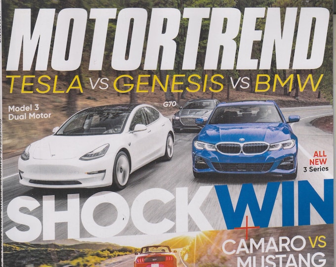 MotorTrend Magazine August 2019 Tesla vs. Genesis vs. BMW Shocking Win  (Magazine: Automotive)