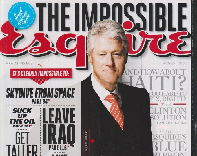 Esquire August 2010 Bill Clinton - The Impossible  A Special Issue   (Magazine: Men's, General Interest)