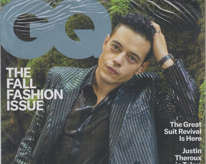 GQ September 2019 Rami Malek, Fall Fashion, Justin Theroux,  NFL's Swaggiest Young QB (Magazine: Men's, General Interest)