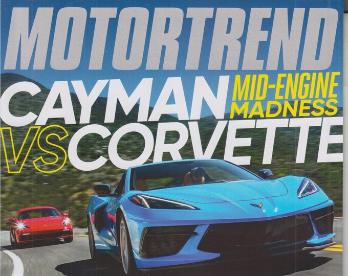 MotorTrend August 2021 Cayman vs. Corvette, Bugatti Chiron, Minivan Big Test (Magazine: Automotive, Cars)
