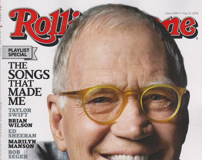 Rolling Stone May 21, 2015 David Letterman Says Goodbye  (Magazine: Music, Commentary)